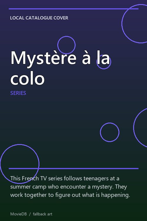 Mystère à la colo poster