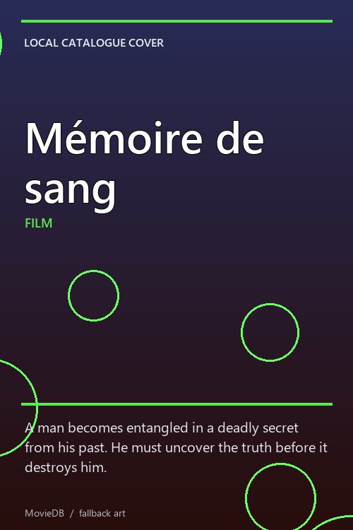 Mémoire de sang poster
