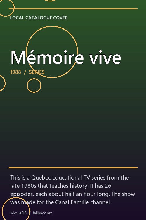 Mémoire vive poster