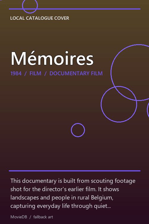 Mémoires poster