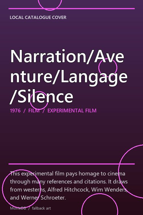 Narration/Aventure/Langage/Silence poster