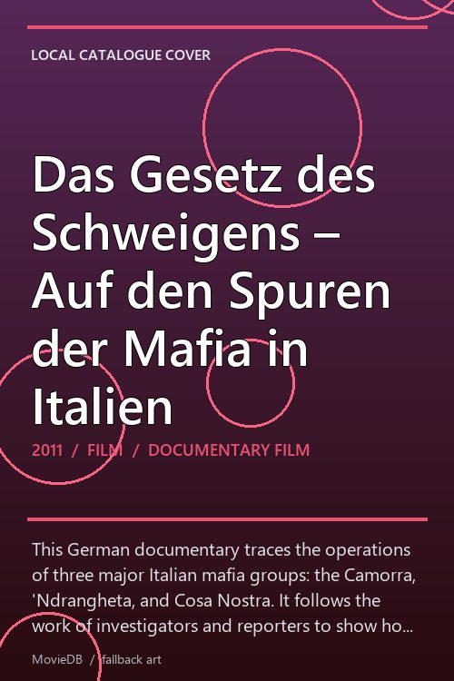 Das Gesetz des Schweigens – Auf den Spuren der Mafia in Italien poster