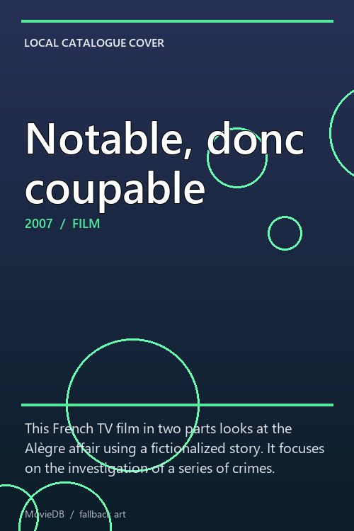 Notable, donc coupable poster