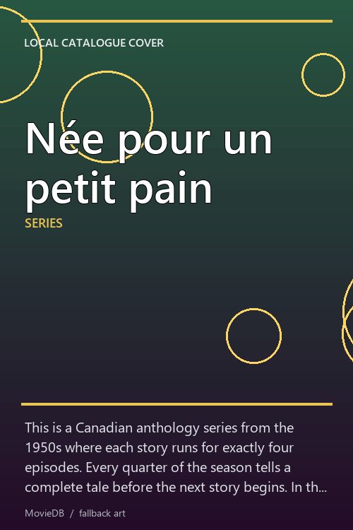 Née pour un petit pain poster