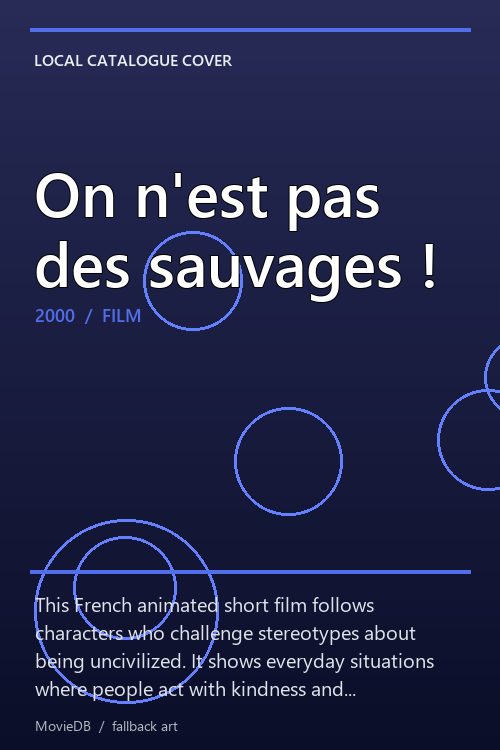 On n'est pas des sauvages ! poster