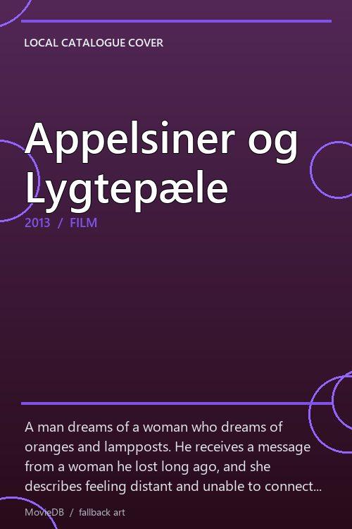 Appelsiner og Lygtepæle poster