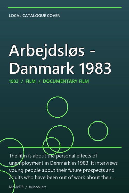 Arbejdsløs - Danmark 1983 poster