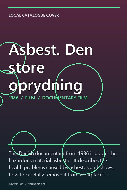 Asbest. Den store oprydning poster