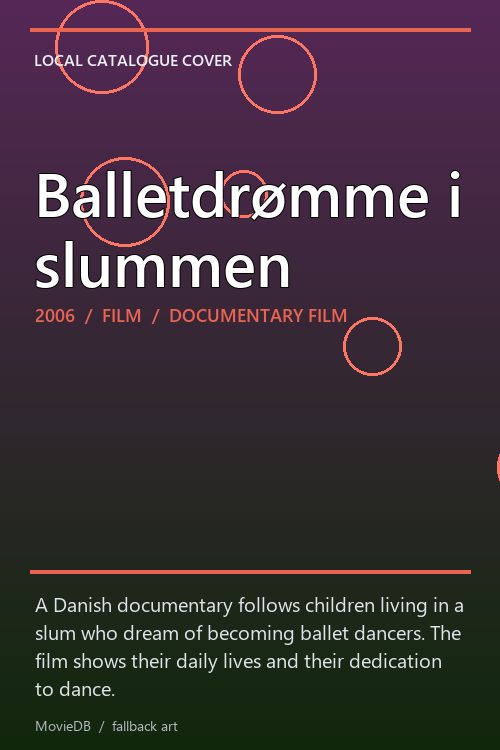 Balletdrømme i slummen poster