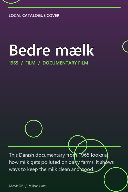 Bedre mælk poster