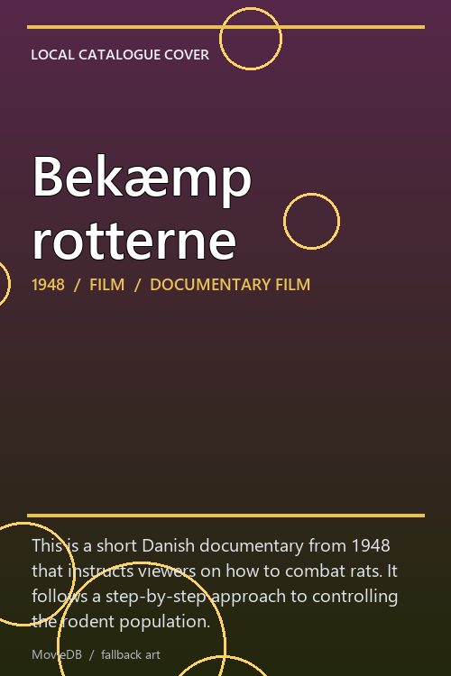 Bekæmp rotterne poster