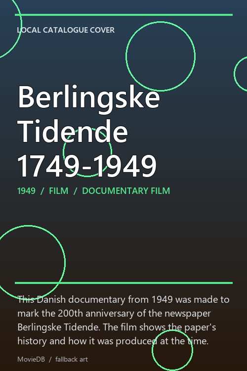 Berlingske Tidende 1749-1949 poster