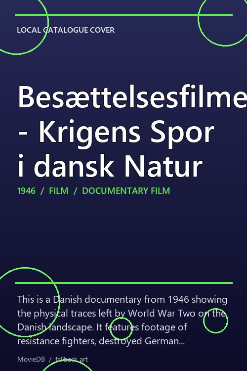 Besættelsesfilmen - Krigens Spor i dansk Natur poster