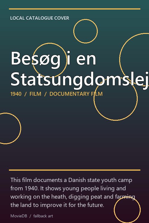 Besøg i en Statsungdomslejr poster