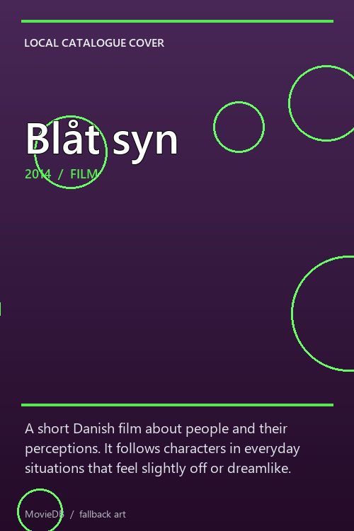 Blåt syn poster