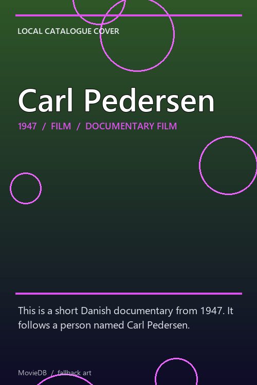 Carl Pedersen poster