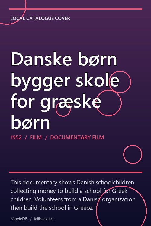 Danske børn bygger skole for græske børn poster