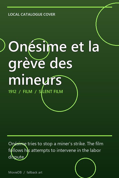 Onésime et la grève des mineurs poster