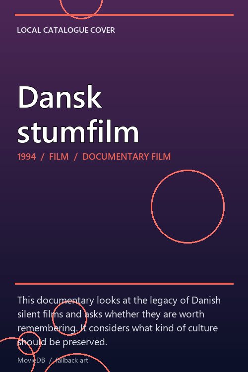 Dansk stumfilm poster