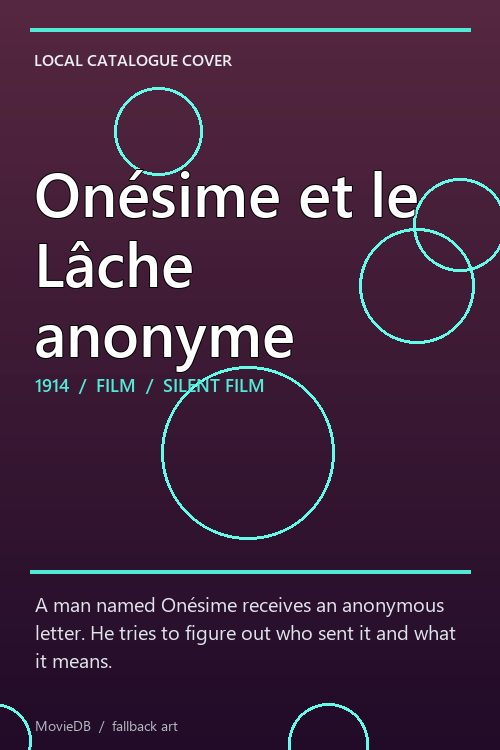 Onésime et le Lâche anonyme poster