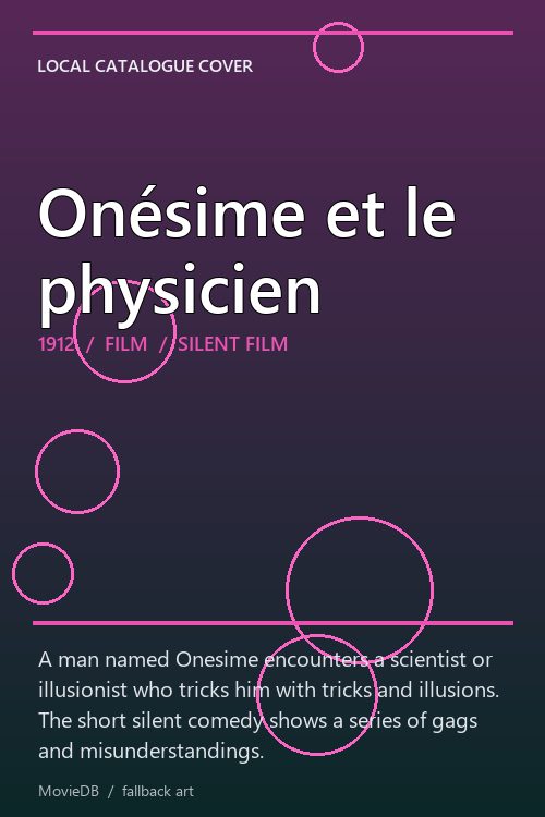Onésime et le physicien poster