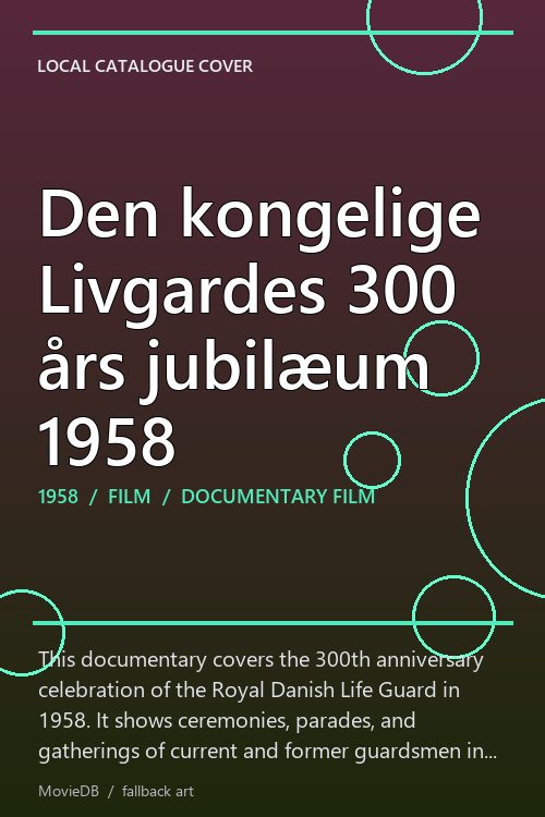 Den kongelige Livgardes 300 års jubilæum 1958 poster
