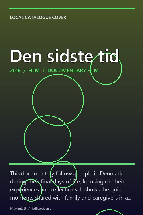 Den sidste tid poster