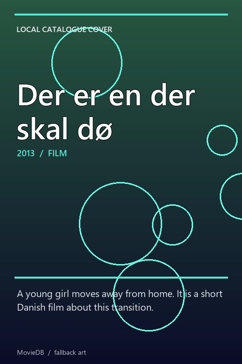 Der er en der skal dø poster