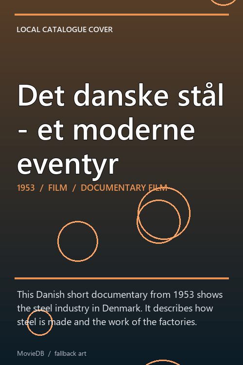 Det danske stål - et moderne eventyr poster