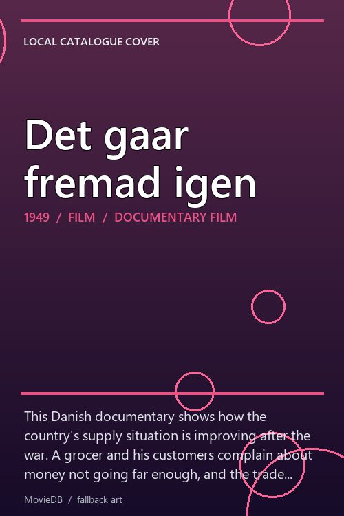 Det gaar fremad igen poster