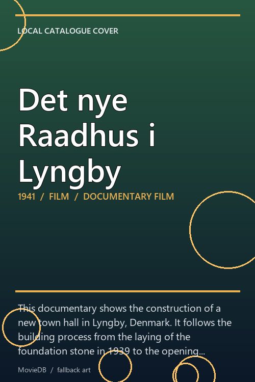 Det nye Raadhus i Lyngby poster