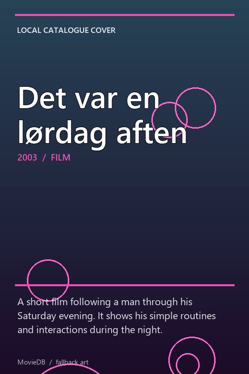 Det var en lørdag aften poster