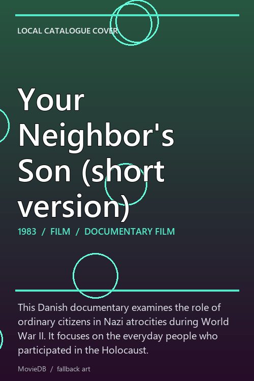 Your Neighbor's Son (short version) poster
