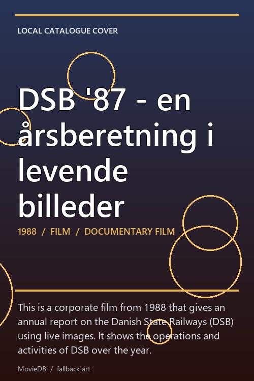 DSB '87 - en årsberetning i levende billeder poster