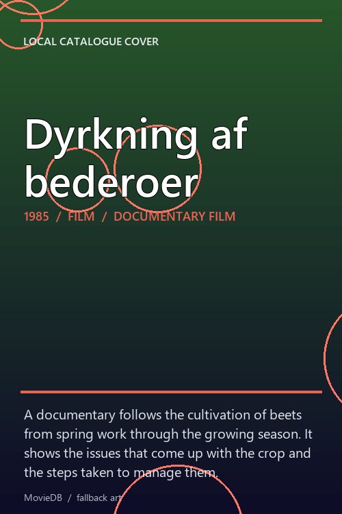 Dyrkning af bederoer poster