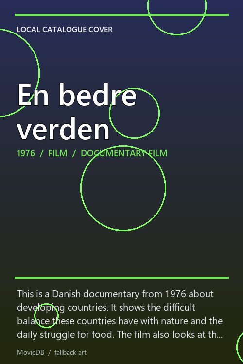 En bedre verden poster