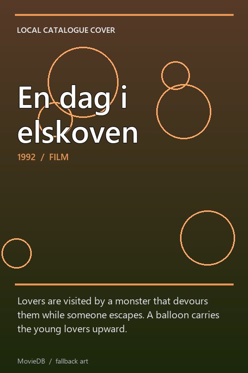 En dag i elskoven poster