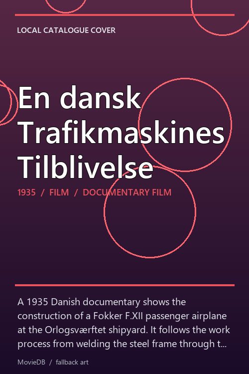 En dansk Trafikmaskines Tilblivelse poster
