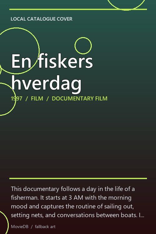 En fiskers hverdag poster