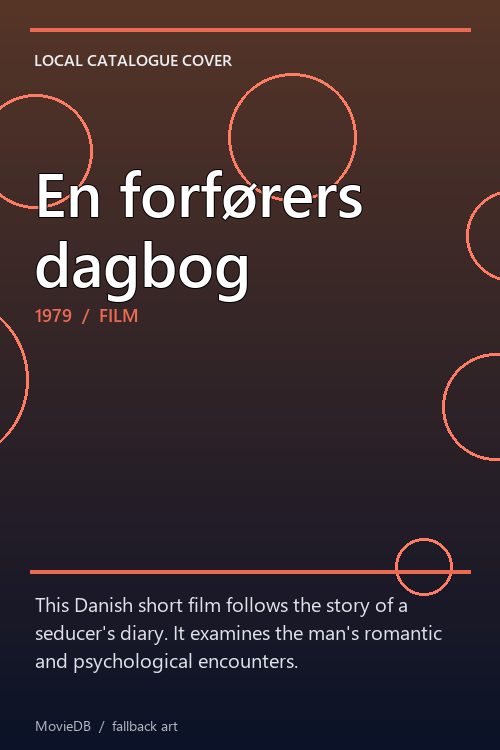 En forførers dagbog poster
