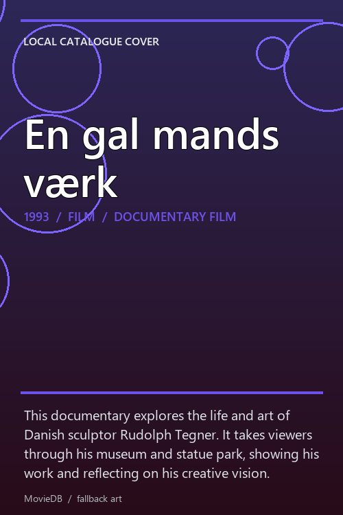 En gal mands værk poster