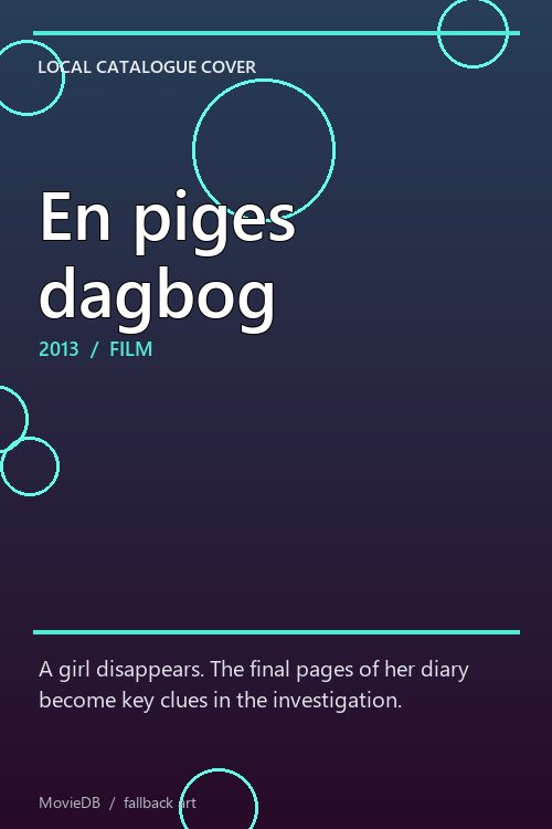 En piges dagbog poster