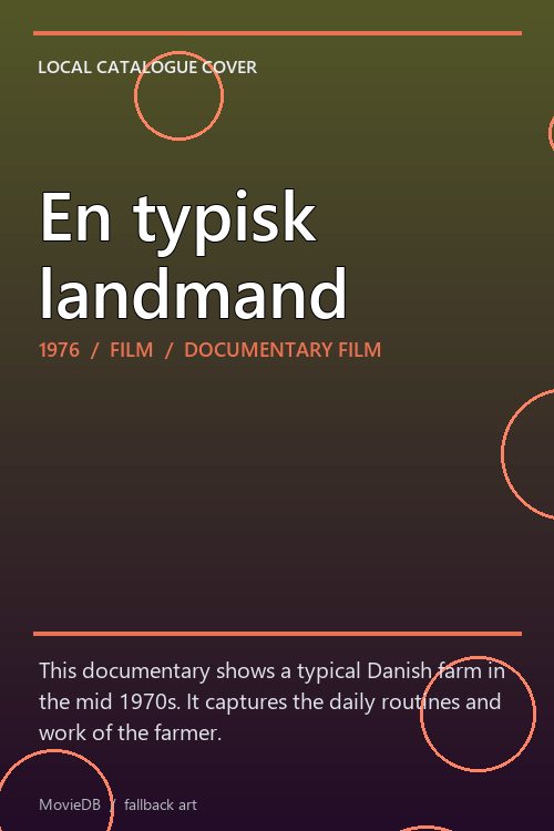 En typisk landmand poster