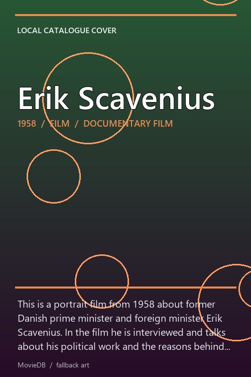 Erik Scavenius poster
