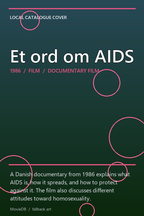 Et ord om AIDS poster