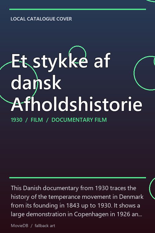 Et stykke af dansk Afholdshistorie poster