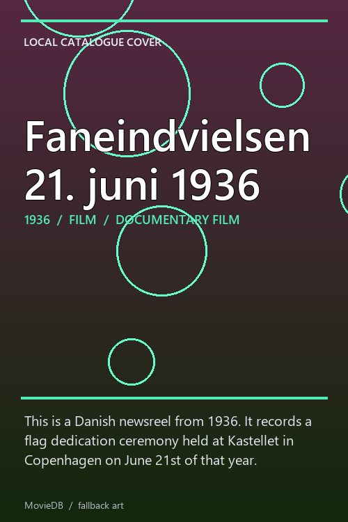 Faneindvielsen 21. juni 1936 poster
