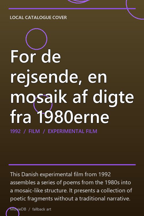 For de rejsende, en mosaik af digte fra 1980erne poster