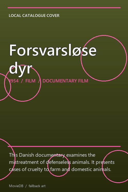 Forsvarsløse dyr poster
