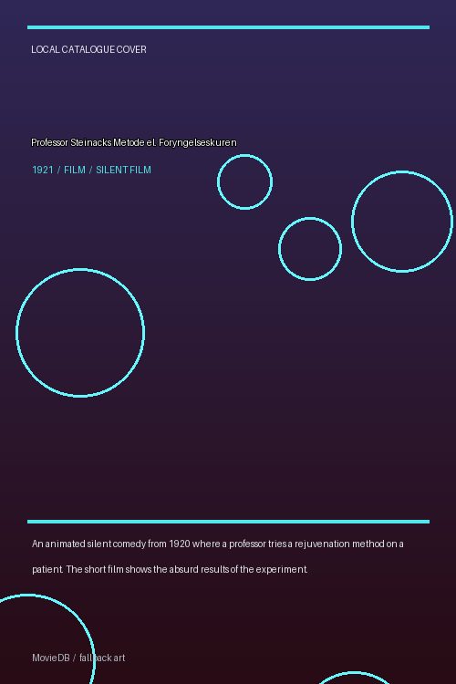 Professor Steinacks Metode el. Foryngelseskuren poster